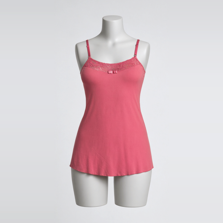 Camisón liso de microfibra Emilia - Rosa Sandía