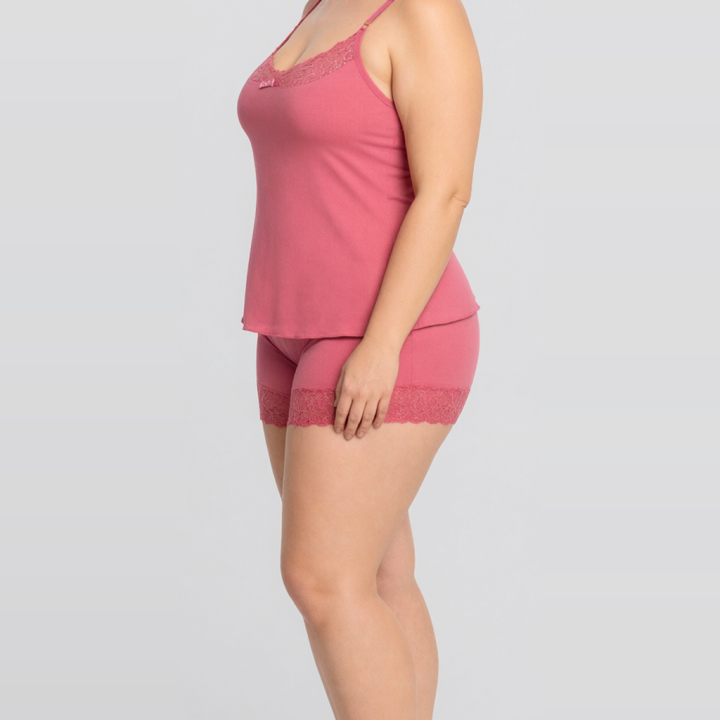 Baby Doll Plus Size Gaia - Rosa Sandía