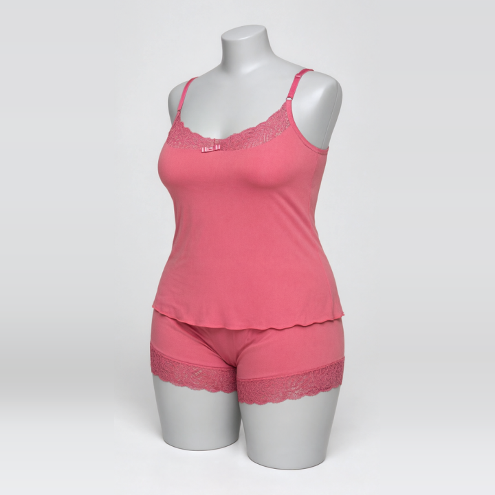 Baby Doll Plus Size Gaia - Rosa Sandía