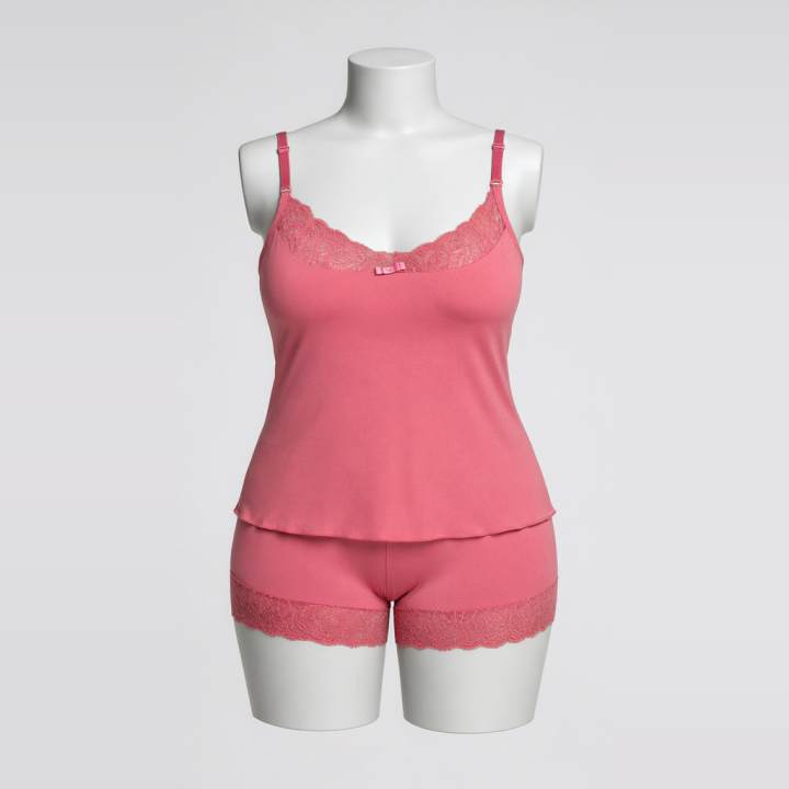 Baby Doll Plus Size Gaia - Rosa Sandía