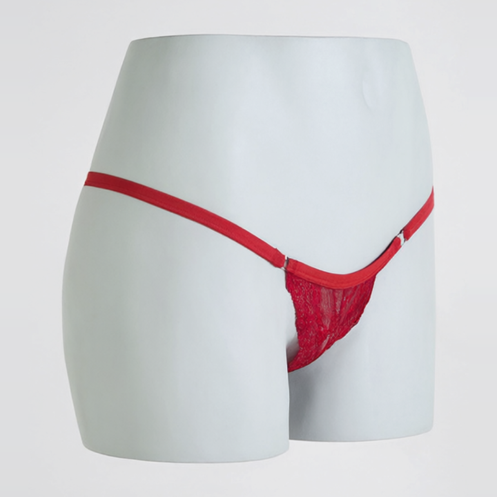 Tanga de encaje con adorno  Lavinia - Rojo Rubí