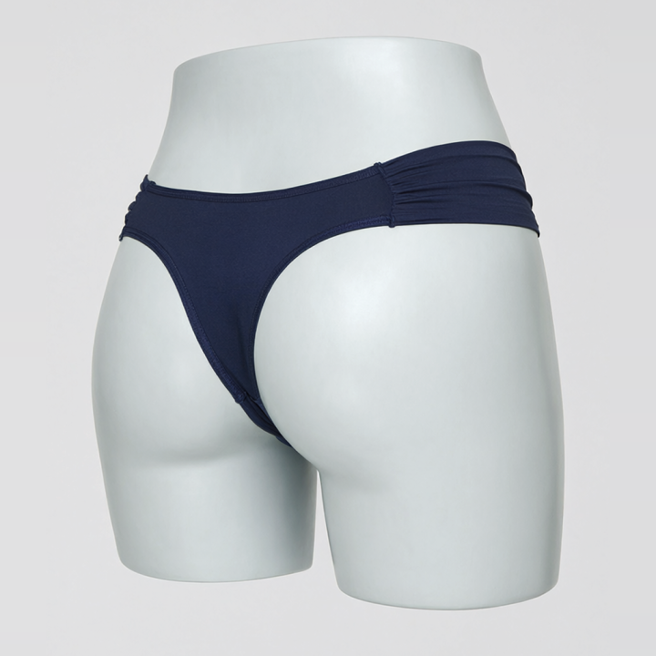 Braga con lateral ancho fruncido Valentina - Azul Medianoche