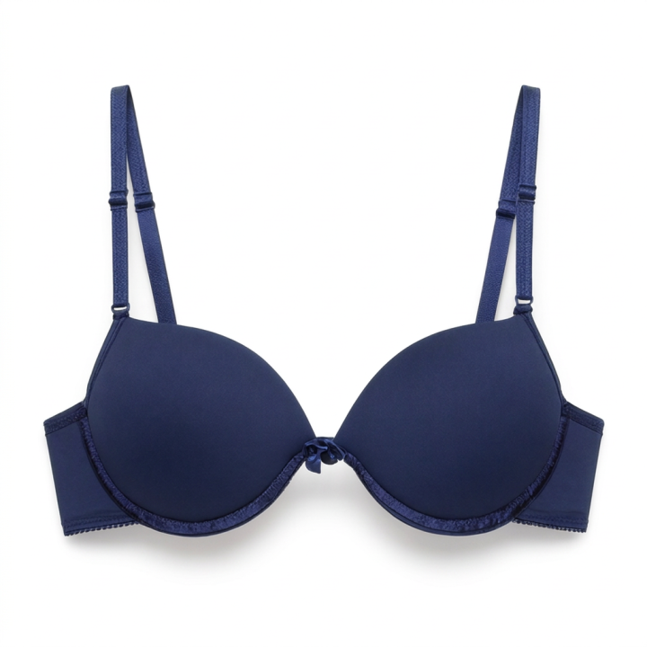 Sujetador con relleno con aros básico - Azul Medianoche