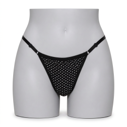 Tanga laterales ajustables Beatrice - Negro