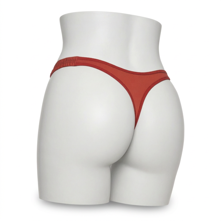 Tanga con lateral fruncido  Dahlia - Marrón Chocolate