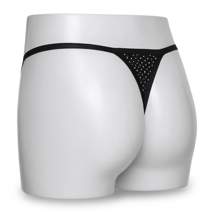 Tanga con cierre lateral Arabella - Negro