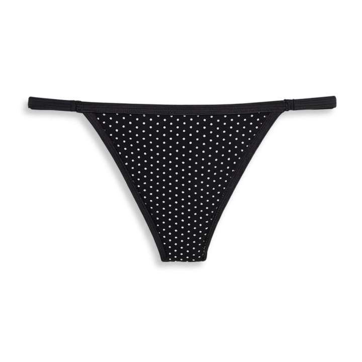 Tanga con cierre lateral Arabella - Negro
