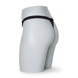 Tanga con cintura fruncida Alessandra - Negro