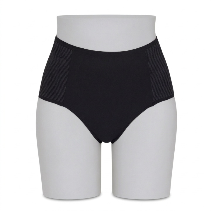 Braga estilo faja modeladora de cintura alta Fiore - Negro