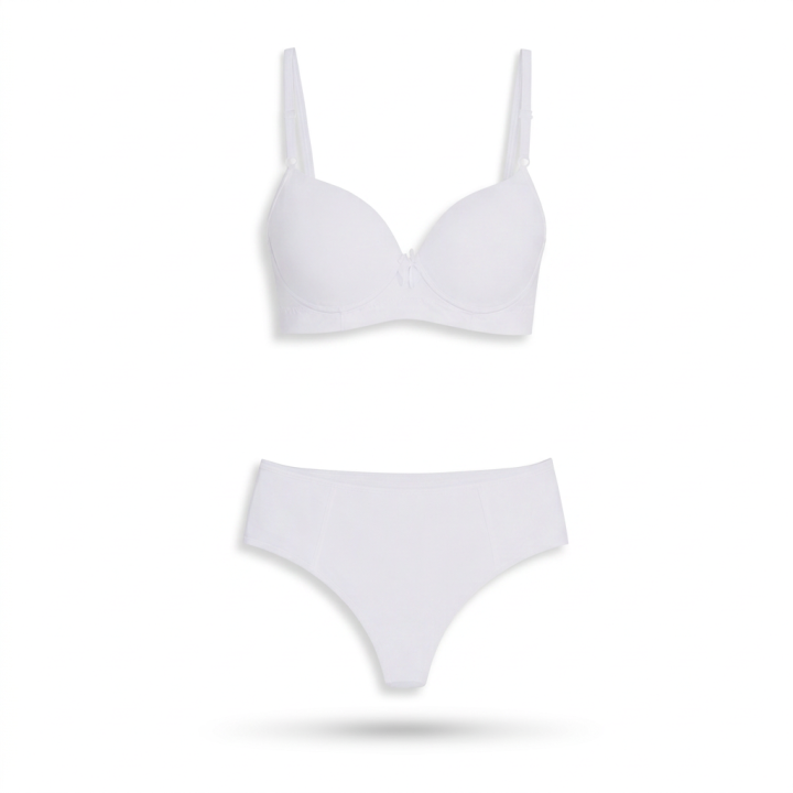 Conjunto de sujetador y braga  Leticia - Blanco
