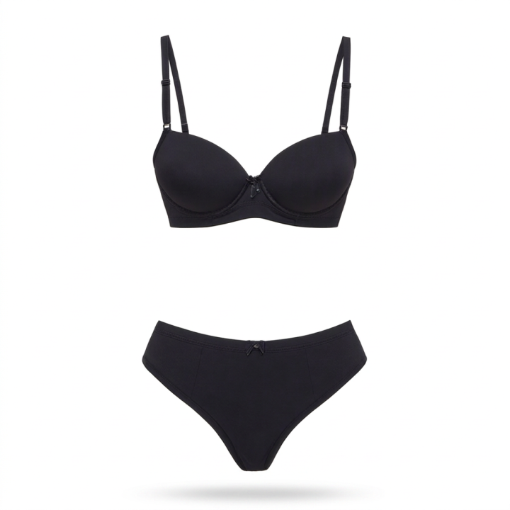 Conjunto de sujetador y braga  Leticia - Negro