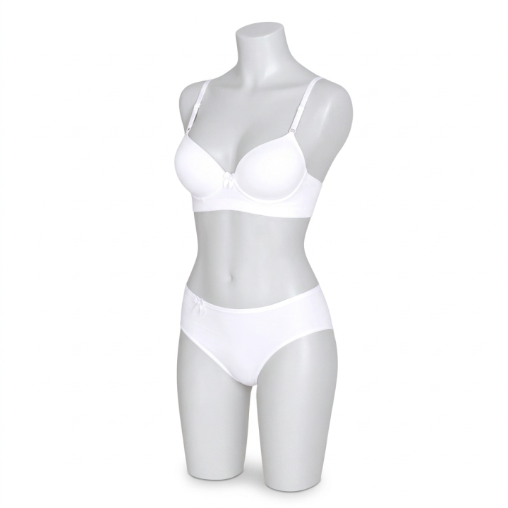 Conjunto de sujetador y braga  Leticia - Blanco
