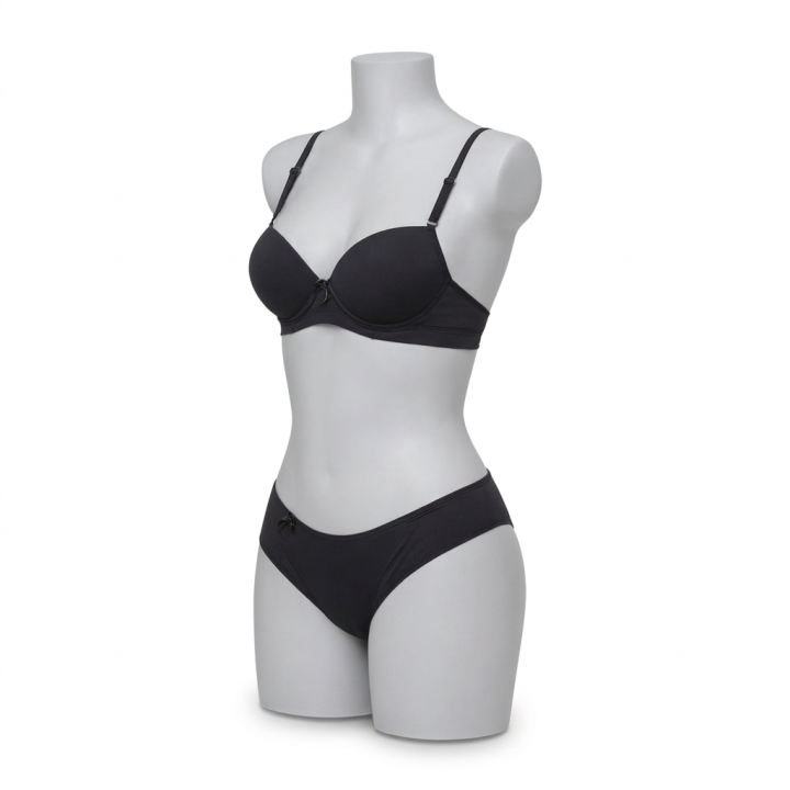 Conjunto de sujetador y braga  Leticia - Negro