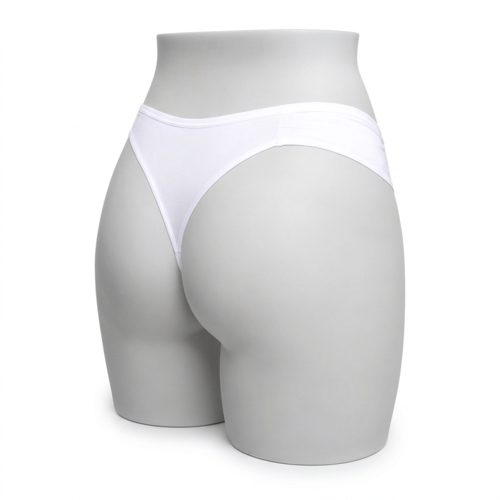 Tanga plus size Charlotte - Blanco