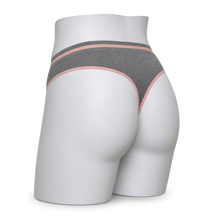 Tanga plus size estilo deportivo  Lilith - Rosa Pastel