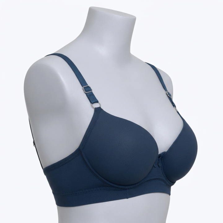 Sujetador plus size con base reforzada Lucy - Azul Medianoche