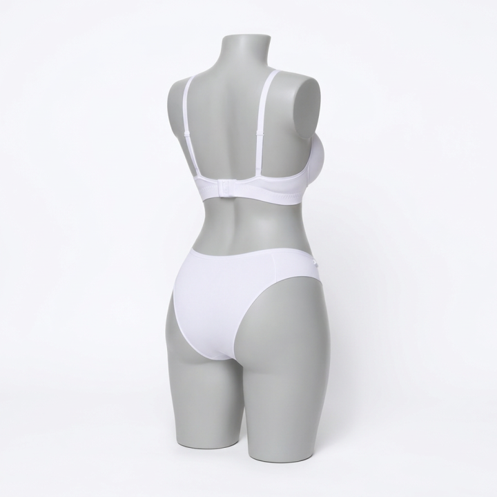 Conjunto plus size de microfibra Valeria - Blanco