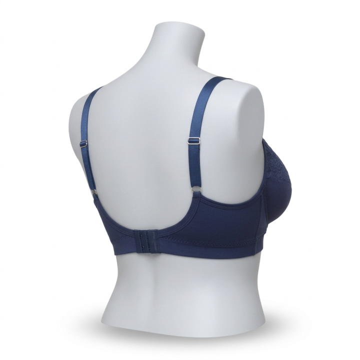 Sujetador plus size sin relleno y con aro  Emily - Azul Medianoche