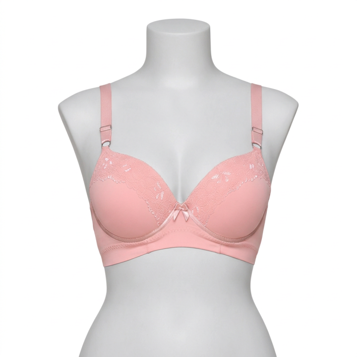 Sujetador brasileño plus size reforzado Eleonora - Rosa Pastel