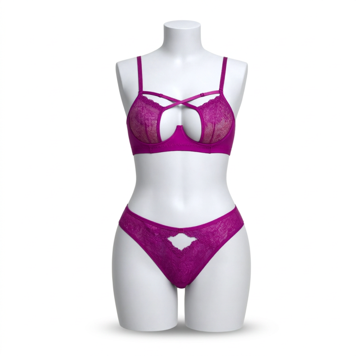 Conjunto estilo strappy Lily - Púrpura Carmesí