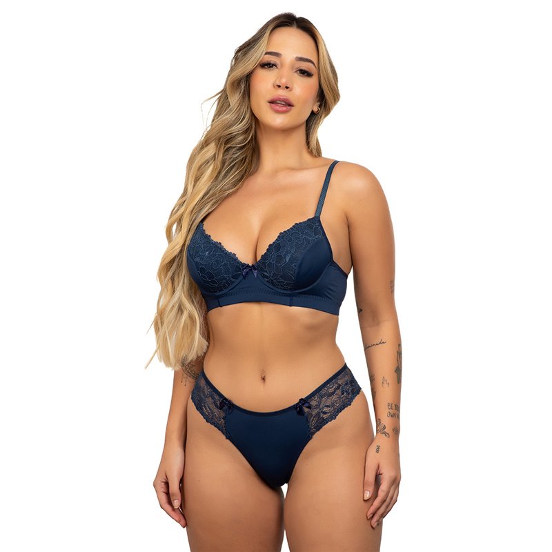 Unpadded set with lace details Samara brand Brasi