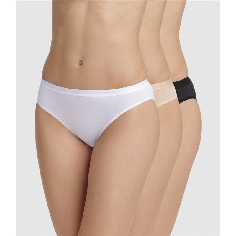 Pack 3 DIM 4H00 midi panties women cotton