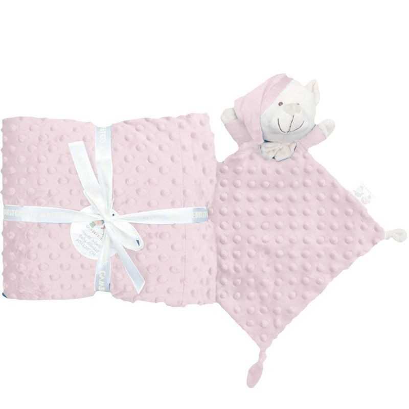 Conjunto de cobertor de presente e doudou de topos GAMBERRITOS 10339