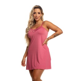 Camisón liso de microfibra y encaje para el verano ropa de verano