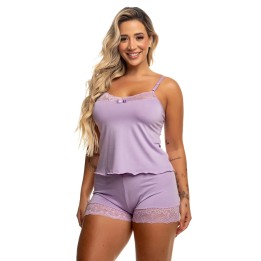 Baby Doll Liso con Encaje Esmé
