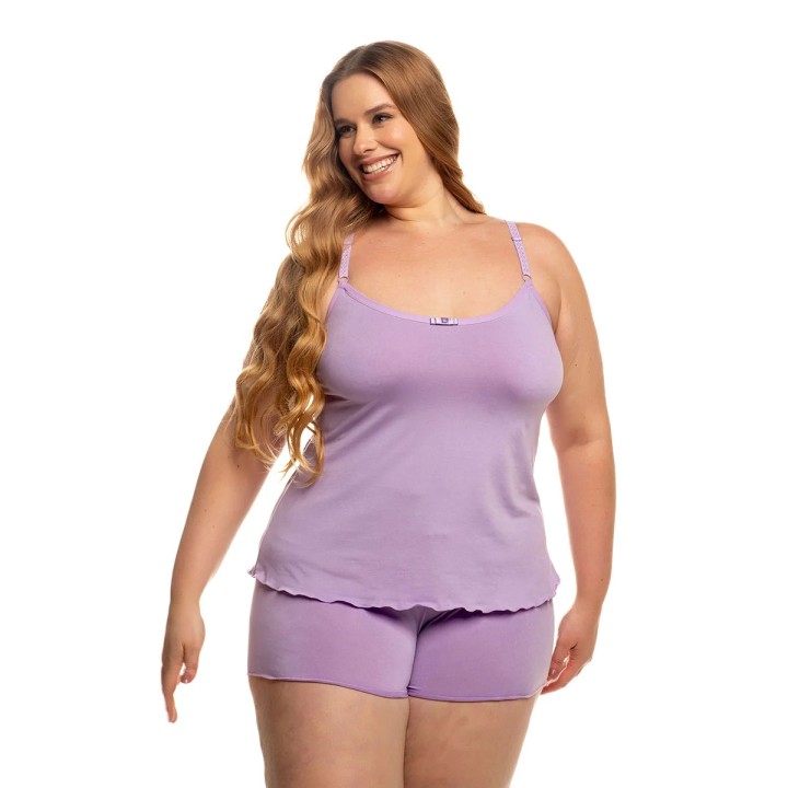 Baby Doll plus size liso  Adriana