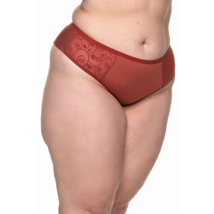 Tanga plus size con detalles en encaje Evelyn