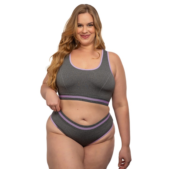 Conjunto plus size deportivo con tanga Jessica