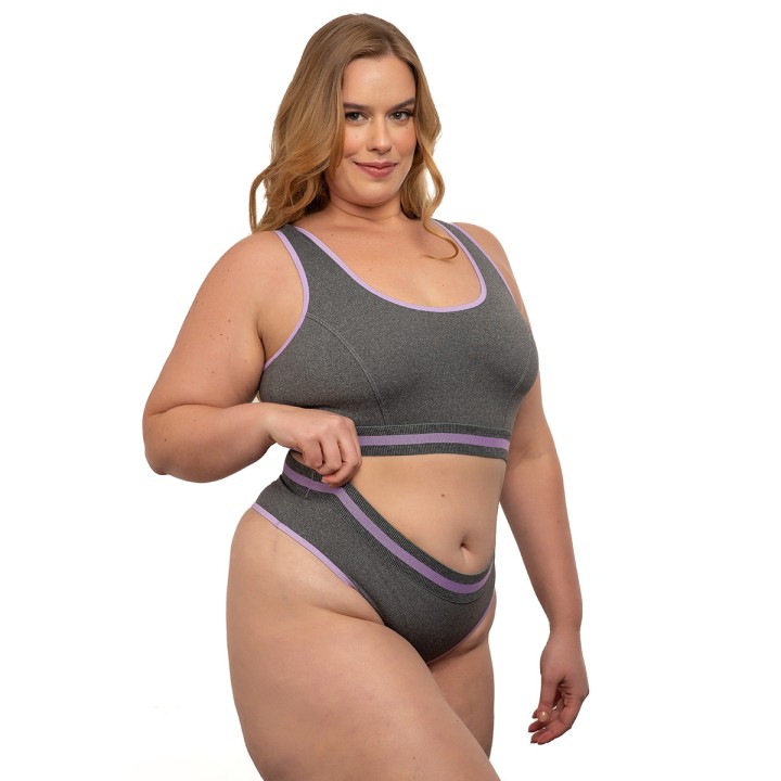 Conjunto plus size deportivo con tanga Jessica