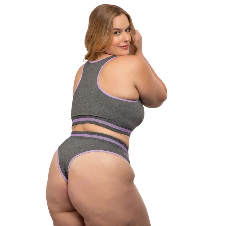 Conjunto plus size deportivo con tanga Jessica