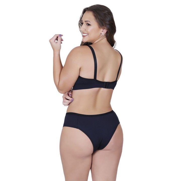Conjunto plus size de microfibra lenceria talla grande Valeria