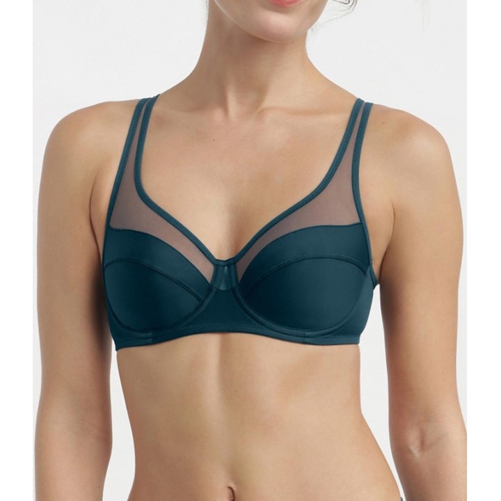 Sujetador DIM Generous 3983 con aros verde