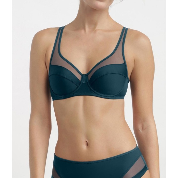 Sujetador DIM Generous 3983 con aros verde