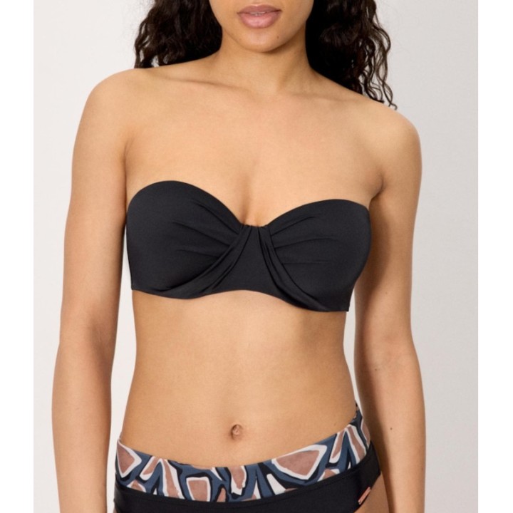 Top bandeau con aros y relleno copa C/D Ysabel Mora Swim Wear 83302
