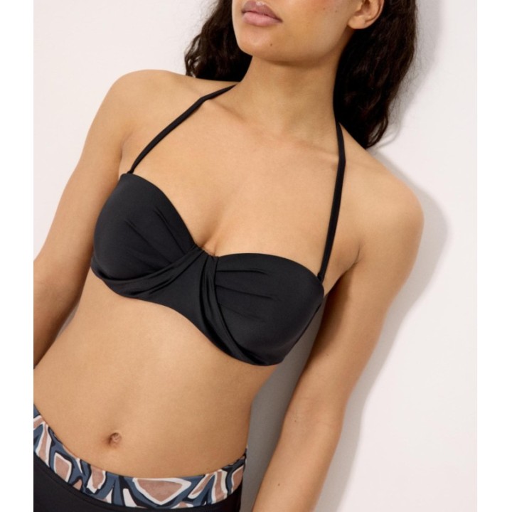 Top bandeau con aros y relleno copa C/D Ysabel Mora Swim Wear 83302