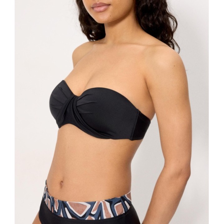 Top bandeau con aros y relleno copa C/D Ysabel Mora Swim Wear 83302