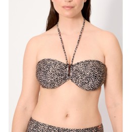 Top bandeau reductor copa D con brillo y tirantes multiposición YSABEL MORA 83272