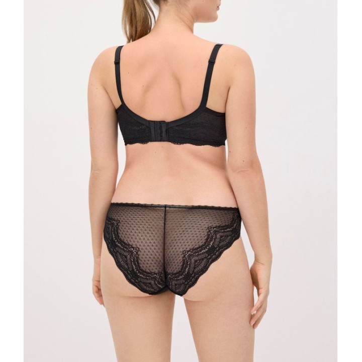 Conjunto sujetador + braga Ysabel Mora 10840 negro encaje gran capacidad