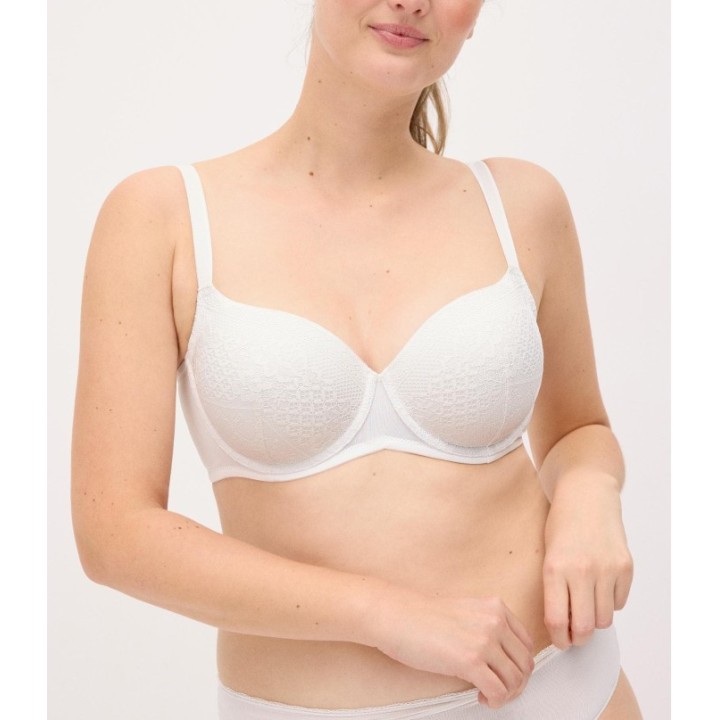 Sujetador capacidad Ysabel Mora 10830 Perla con aros y relleno