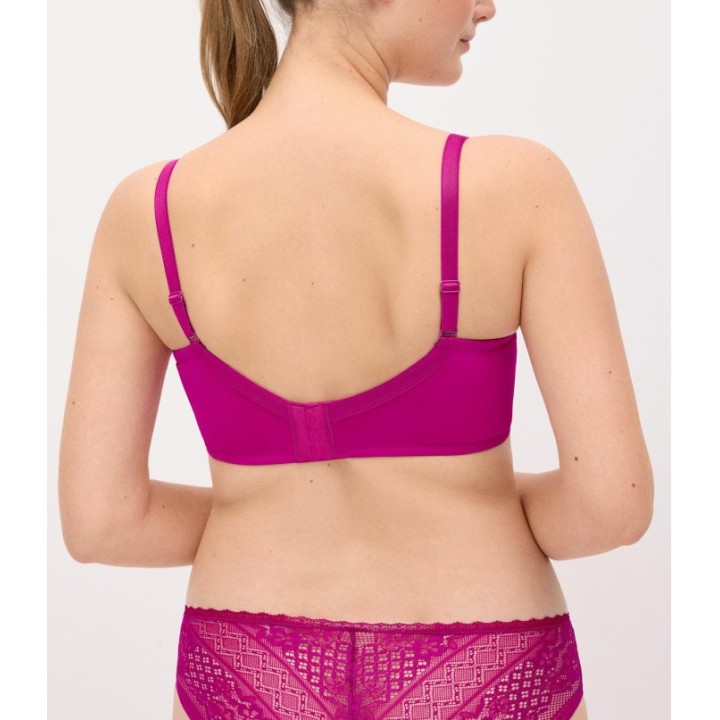 Sujetador Ysabel Mora 10830 fucsia con aros y relleno gran capacidad