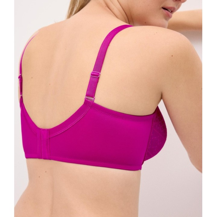 Sujetador Ysabel Mora 10830 fucsia con aros y relleno gran capacidad