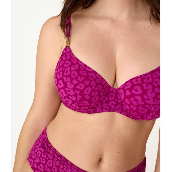 Bikini PROMISE S10840 copa D tejido jacquard