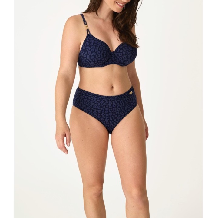 Bikini PROMISE S10430 Copa D con aros y braga midi Jacquard