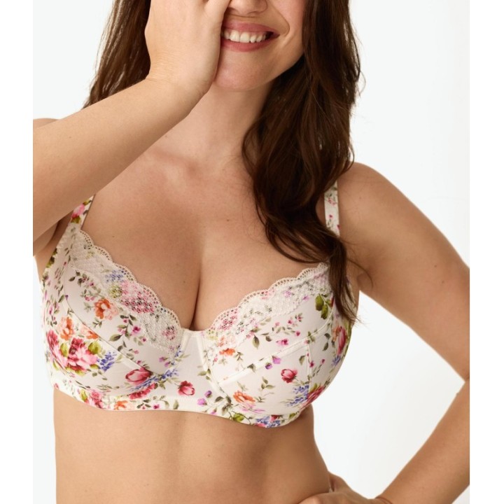 Conjunto Sujetador Capacidad + Braga Alta Encaje PROMISE Z15110