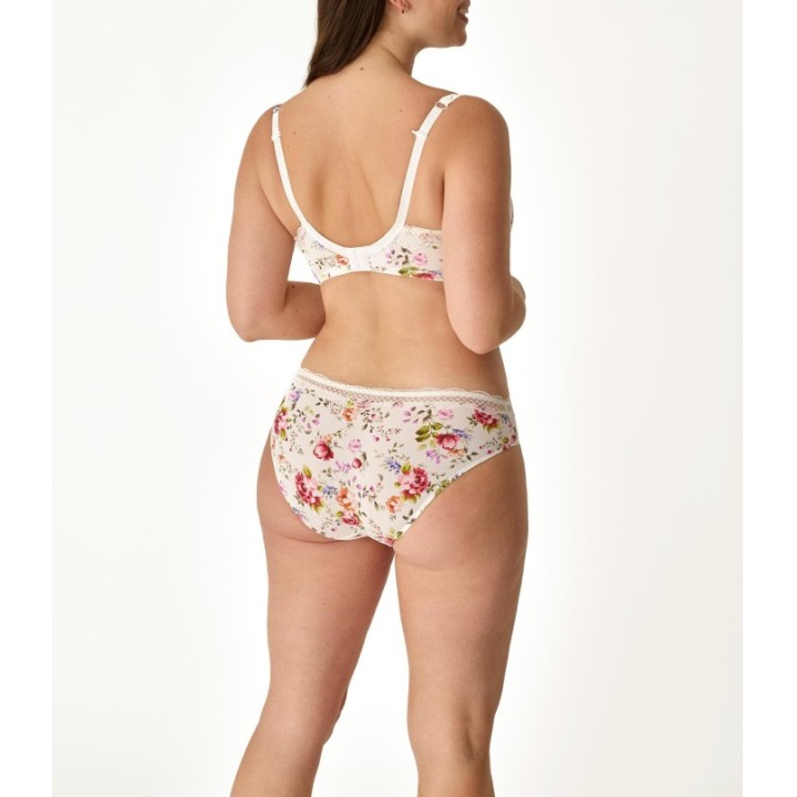 Conjunto Sujetador + Braga Bikini PROMISE Z15100 encaje floral blanco