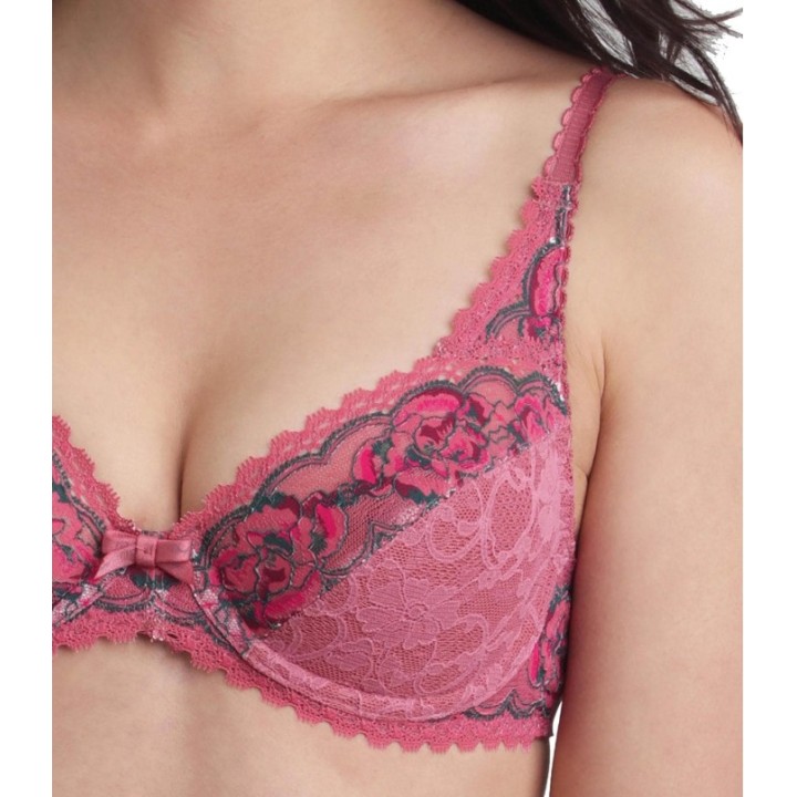 Sujetador Playtex Flower Elegance con aros encaje Delicate Rose